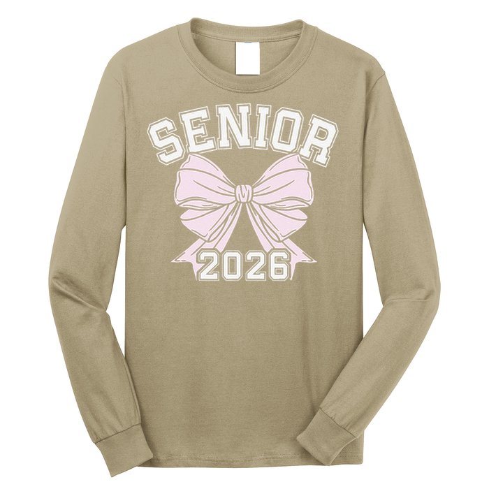 Class Of 2026 Senior Coquette Bow Aesthetic Long Sleeve Shirt