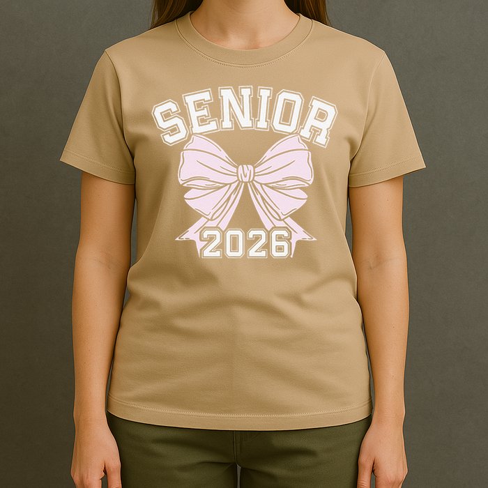 Class Of 2026 Senior Coquette Bow Aesthetic T-Shirt