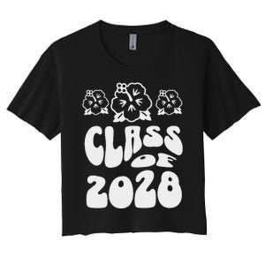 Class Of 2028 Kindergarten Women's Crop Top Tee