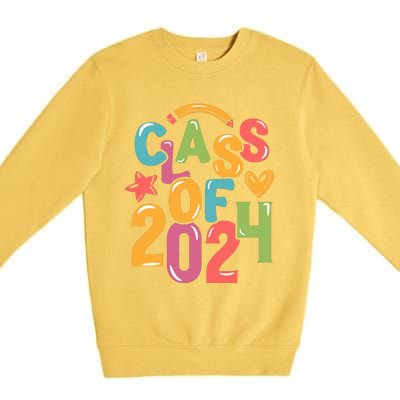 Class Of 2024 Celebration Graphic Premium Crewneck Sweatshirt