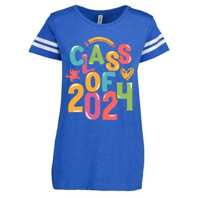 Class Of 2024 Celebration Graphic Enza Ladies Jersey Football T-Shirt