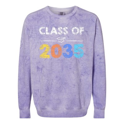 Class Of 2035 Future Graduate Colorblast Crewneck Sweatshirt