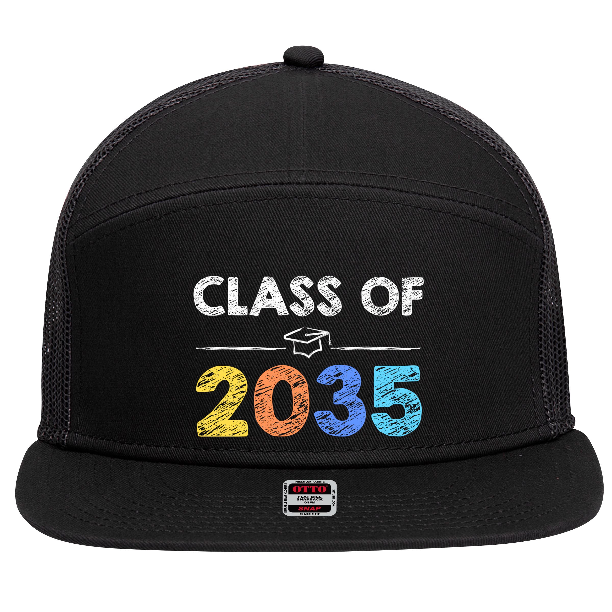 Class Of 2035 Future Graduate 7 Panel Mesh Trucker Snapback Hat