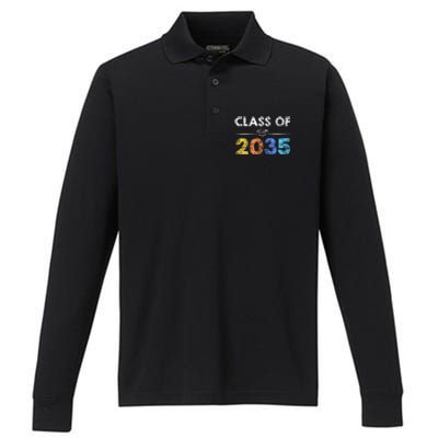 Class Of 2035 Future Graduate Performance Long Sleeve Polo