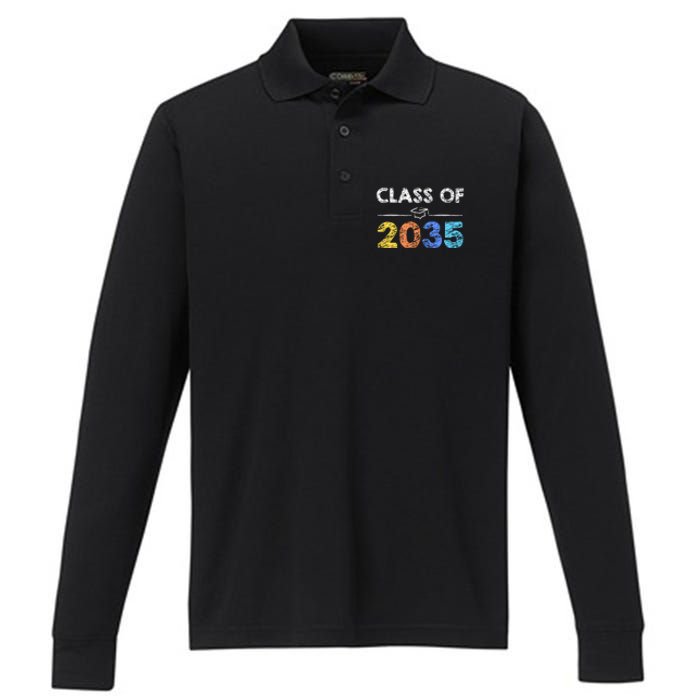 Class Of 2035 Future Graduate Performance Long Sleeve Polo