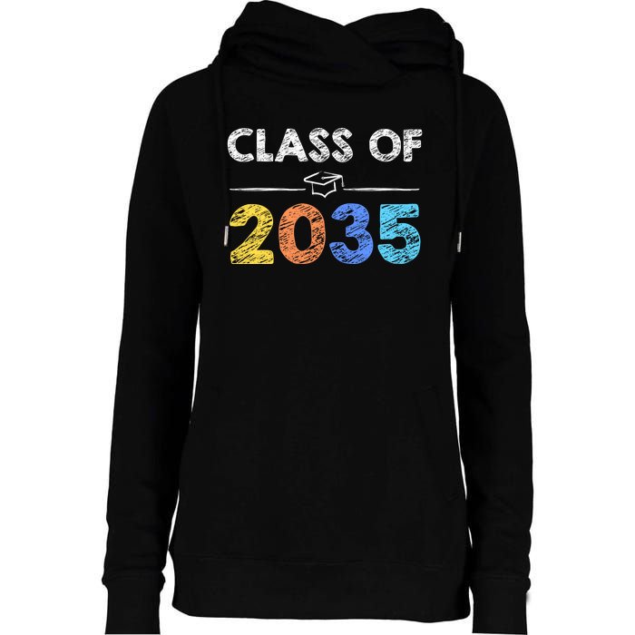 Class Of 2035 Future Graduate Womens Funnel Neck Pullover Hood