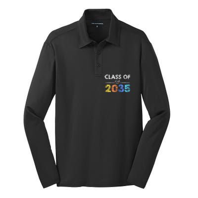 Class Of 2035 Future Graduate Silk Touch Performance Long Sleeve Polo