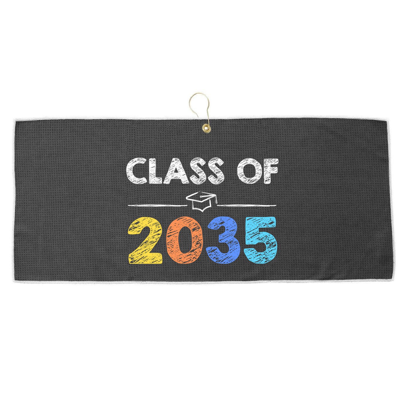 Class Of 2035 Future Graduate Large Microfiber Waffle Golf Towel