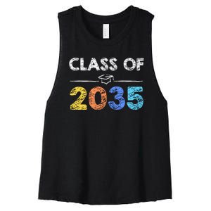 Class Of 2035 Future Graduate Women's Racerback Cropped Tank