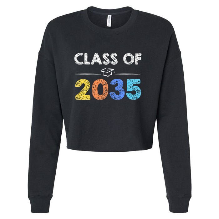 Class Of 2035 Future Graduate Cropped Pullover Crew
