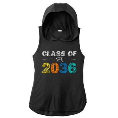 Class of 2036 Grow With Me First Day of School Graduation Ladies PosiCharge Tri-Blend Wicking Draft Hoodie Tank