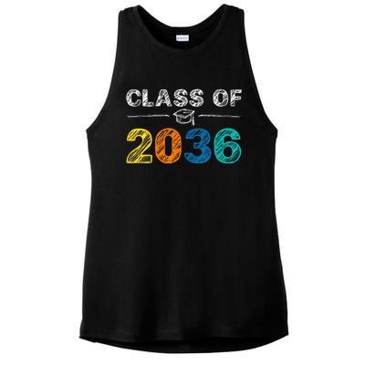 Class of 2036 Grow With Me First Day of School Graduation Ladies PosiCharge Tri-Blend Wicking Tank