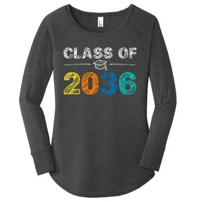 Class of 2036 Grow With Me First Day of School Graduation Women's Perfect Tri Tunic Long Sleeve Shirt