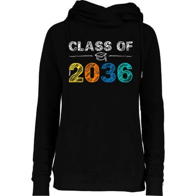 Class of 2036 Grow With Me First Day of School Graduation Womens Funnel Neck Pullover Hood