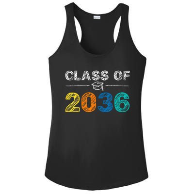 Class of 2036 Grow With Me First Day of School Graduation Ladies PosiCharge Competitor Racerback Tank