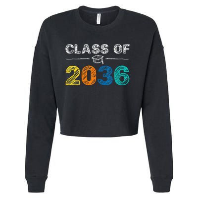 Class of 2036 Grow With Me First Day of School Graduation Cropped Pullover Crew