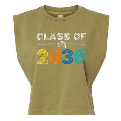 Class of 2036 Grow With Me First Day of School Graduation Garment-Dyed Women's Muscle Tee