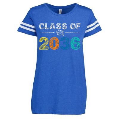 Class of 2036 Grow With Me First Day of School Graduation Enza Ladies Jersey Football T-Shirt