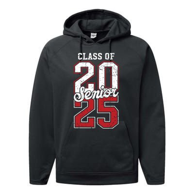 Class Of 2025 Senior 2025 Back To School 2025 Graduation 25 Performance Fleece Hoodie