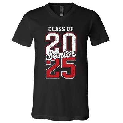 Class Of 2025 Senior 2025 Back To School 2025 Graduation 25 V-Neck T-Shirt