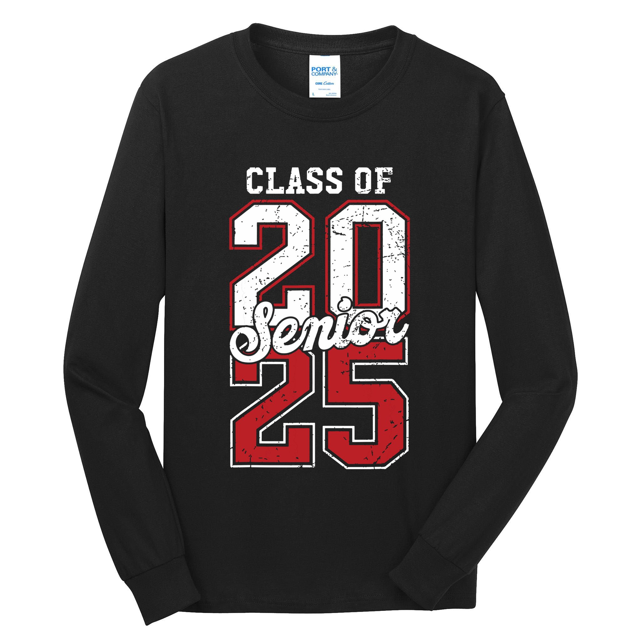 Class Of 2025 Senior 2025 Back To School 2025 Graduation 25 Tall Long Sleeve T-Shirt