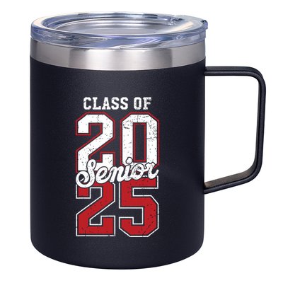 Class Of 2025 Senior 2025 Back To School 2025 Graduation 25 12oz Stainless Steel Coffee Mug
