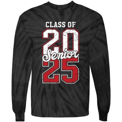 Class Of 2025 Senior 2025 Back To School 2025 Graduation 25 Tie-Dye Long Sleeve Shirt