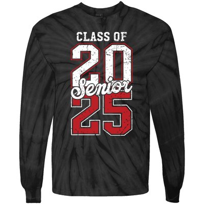 Class Of 2025 Senior 2025 Back To School 2025 Graduation 25 Tie-Dye Long Sleeve Shirt