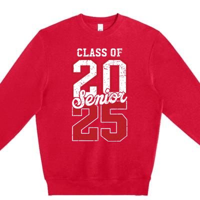 Class Of 2025 Senior 2025 Back To School 2025 Graduation 25 Premium Crewneck Sweatshirt