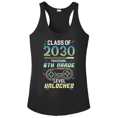 Class Of 2030 Gaming 6th Grade Level Unlocked Back To School Ladies PosiCharge Competitor Racerback Tank