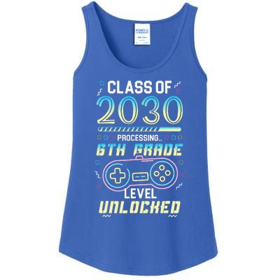 Class Of 2030 Gaming 6th Grade Level Unlocked Back To School Ladies Essential Tank