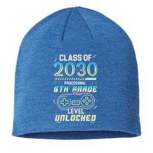 Class Of 2030 Gaming 6th Grade Level Unlocked Back To School Sustainable Beanie