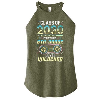 Class Of 2030 Gaming 6th Grade Level Unlocked Back To School Women's Perfect Tri Rocker Tank