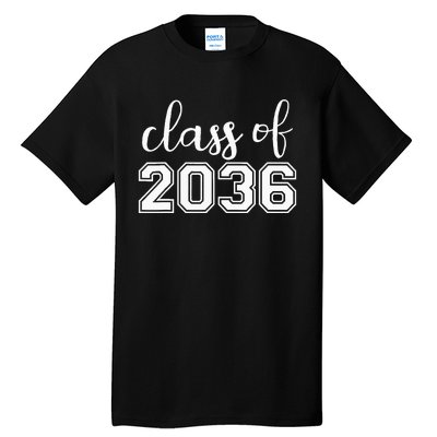 Class of 2036 Grow With Me First Day of School Tall T-Shirt