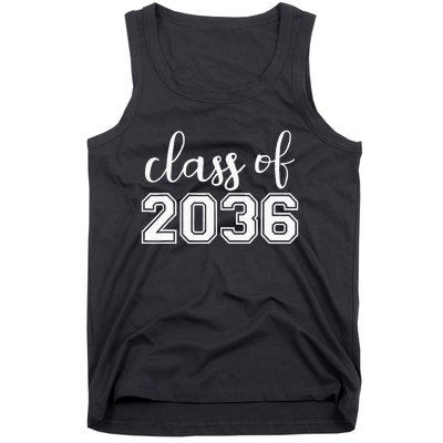 Class of 2036 Grow With Me First Day of School Tank Top