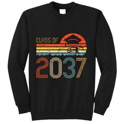 Class Of 2037 Grow With Me Prek Graduate Vintage Retro Sweatshirt