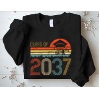 Class Of 2037 Grow With Me Prek Graduate Vintage Retro Sweatshirt
