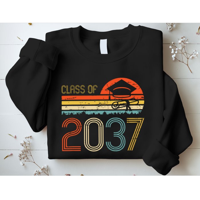 Class Of 2037 Grow With Me Prek Graduate Vintage Retro Sweatshirt