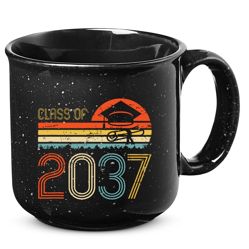 Class Of 2037 Grow With Me Prek Graduate Vintage Retro 15oz Campfire Ceramic Mug