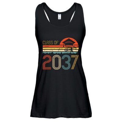 Class Of 2037 Grow With Me Prek Graduate Vintage Retro Ladies Essential Flowy Tank
