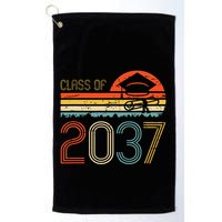 Class Of 2037 Grow With Me Prek Graduate Vintage Retro Golf Towel