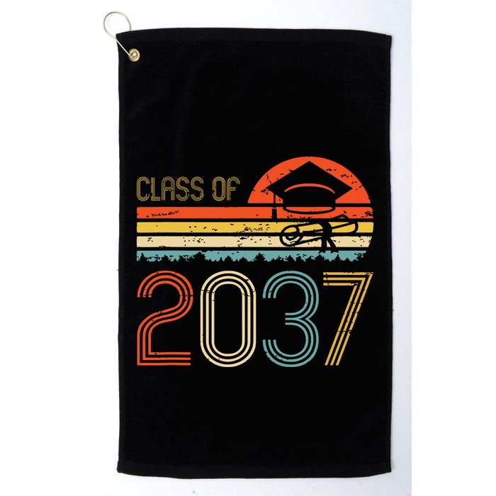 Class Of 2037 Grow With Me Prek Graduate Vintage Retro Golf Towel
