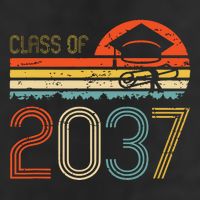 Class Of 2037 Grow With Me Prek Graduate Vintage Retro Golf Towel