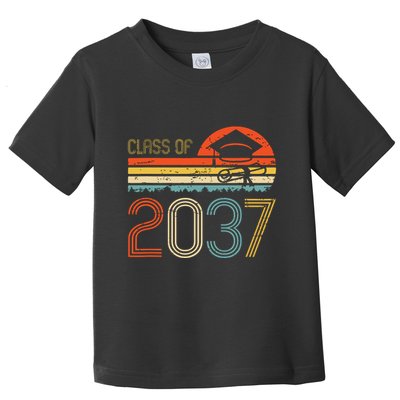 Class Of 2037 Grow With Me Prek Graduate Vintage Retro Toddler T-Shirt