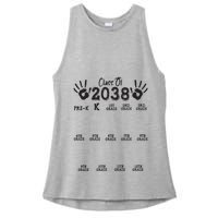Class Of 2038 Grow With Me Handprint Pre K 12th Grade Ladies PosiCharge Tri-Blend Wicking Tank