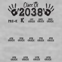 Class Of 2038 Grow With Me Handprint Pre K 12th Grade Ladies PosiCharge Tri-Blend Wicking Tank