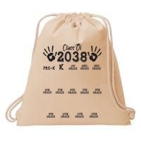 Class Of 2038 Grow With Me Handprint Pre K 12th Grade Drawstring Bag