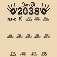 Class Of 2038 Grow With Me Handprint Pre K 12th Grade Drawstring Bag