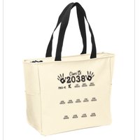 Class Of 2038 Grow With Me Handprint Pre K 12th Grade Zip Tote Bag