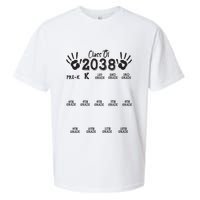 Class Of 2038 Grow With Me Handprint Pre K 12th Grade Sueded Cloud Jersey T-Shirt